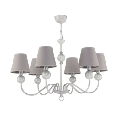 Jupiter Kronleuchter Grau Weiß Ø74cm ANTEXIA Esstisch Lampe< Hängelampen|Esszimmer Lampen