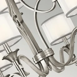 Moderne Lampen|Glaslampen*Elstead Kronleuchter groß mit Schirm Modern CANELADO