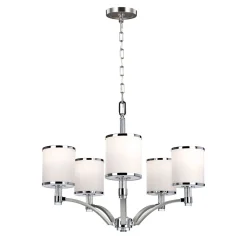 Hängelampen|Esszimmer Lampen*Elstead Kronleuchter ILVY Chrom 5xE27 Ø64cm Pendellampe