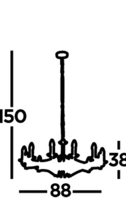 Searchlight Kronleuchter in Messing Antik E14 Metall 12-flammig Ø 88 cm< Wohnzimmerlampen|Rustikale Lampen