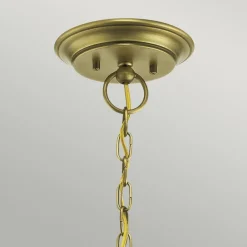 Jugendstil Lampen|Glaslampen*Elstead Kronleuchter in Messing Glasschirm Metall Jugendstil