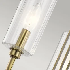 Hängelampen|Jugendstil Lampen*Elstead Kronleuchter Jugendstil 45,9 cm breit 3-flammig E14 in Messing