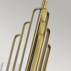 Hängelampen|Jugendstil Lampen*Elstead Kronleuchter Jugendstil 45,9 cm breit 3-flammig E14 in Messing