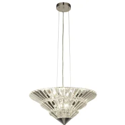 Hängelampen|Esszimmer Lampen*Searchlight Kronleuchter Kristall Ø 50,5 cm 8x G9 Glas