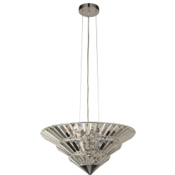 Hängelampen|Esszimmer Lampen*Searchlight Kronleuchter Kristall Ø 50,5 cm 8x G9 Glas