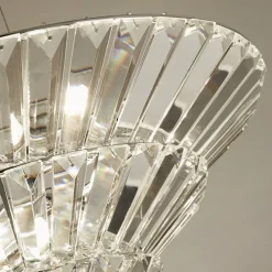 Hängelampen|Esszimmer Lampen*Searchlight Kronleuchter Kristall Ø 50,5 cm 8x G9 Glas