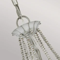 Hängelampen|Schlafzimmer Lampen*Elstead Kronleuchter Landhaus Shabby B: 81,3 cm H: max. 311 cm Grau