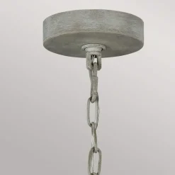 Hängelampen|Schlafzimmer Lampen*Elstead Kronleuchter Landhaus Shabby B: 81,3 cm H: max. 311 cm Grau