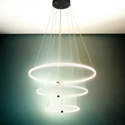 Searchlight Kronleuchter LED Schwarz Weiß 3000 K 7195 lm Ø 79 cm< Hängelampen|Led Lampen