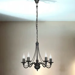 Hängelampen|Esszimmer Lampen*ALDEX Kronleuchter Lüster Pendellampe Schwarz Wohnraum