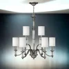 Elstead Kronleuchter LUANA in Nickel Ø:66cm Lampe kürzbar< Hängelampen|Wohnzimmerlampen