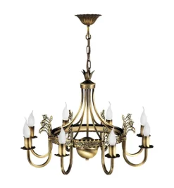 Jupiter Kronleuchter Messing antik 8xE14 BELRAD Wohnzimmer< Hängelampen|Esszimmer Lampen