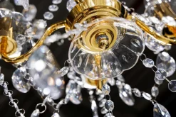 Invicta Interior Kronleuchter Metall Acryl Kerzen 5-flammig E14< Hängelampen|Kronleuchter