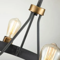 Hängelampen|Schlafzimmer Lampen*Elstead Kronleuchter Metall E27 rund Ø 54,9 cm in Zink Messing antik