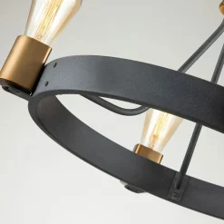 Hängelampen|Schlafzimmer Lampen*Elstead Kronleuchter Metall E27 rund Ø 54,9 cm in Zink Messing antik