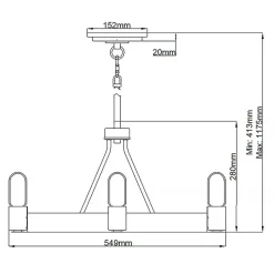 Hängelampen|Schlafzimmer Lampen*Elstead Kronleuchter Metall E27 rund Ø 54,9 cm in Zink Messing antik