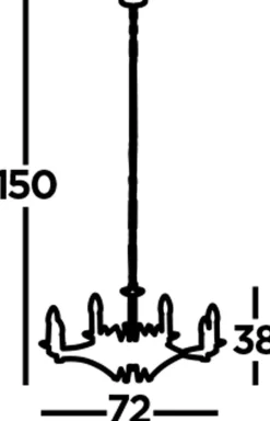 Searchlight Kronleuchter Metall 8-flammig E14 Chrom Ø 72 cm AMANDA< Hängelampen|Wohnzimmerlampen