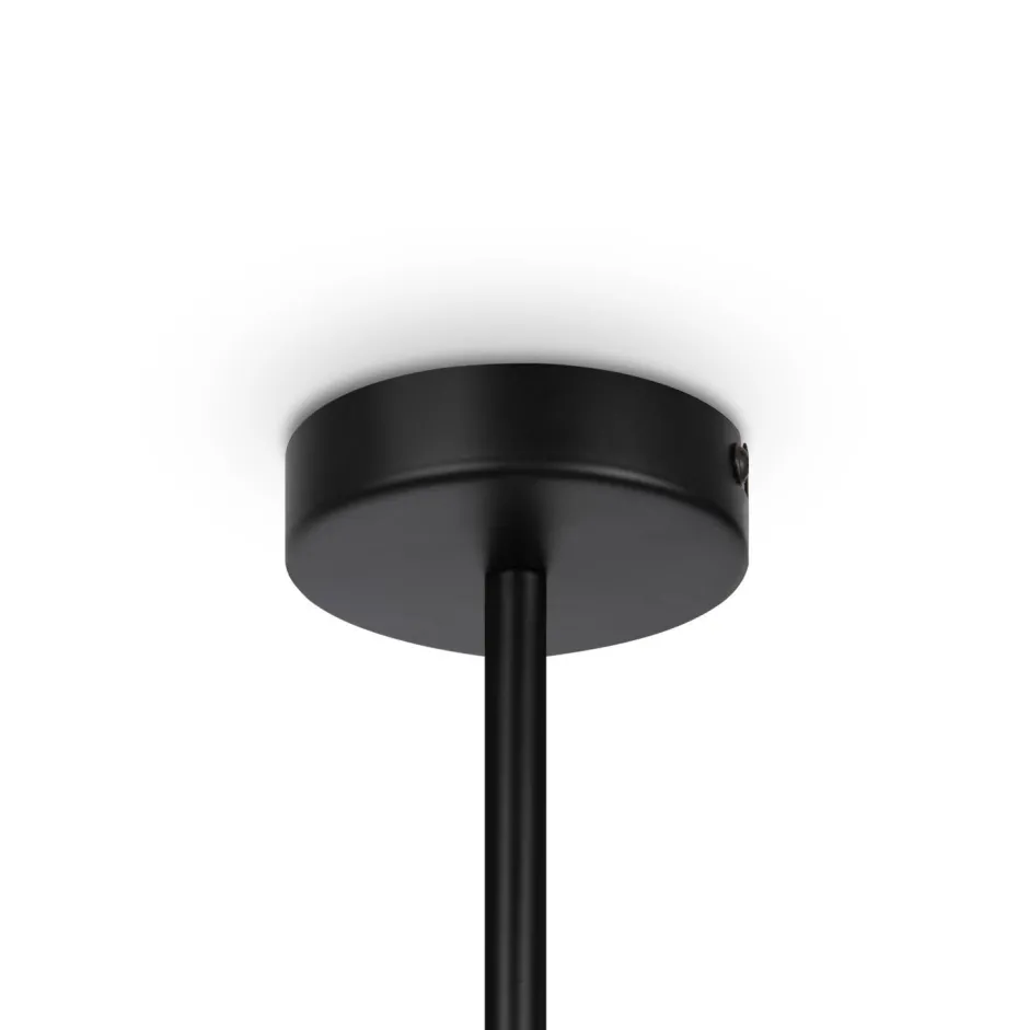 Deckenleuchten|Esszimmer Lampen*Maytoni Kronleuchter Metall Glas E14 90,6 cm breit Schwarz Weiß