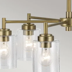 Hängelampen|Wohnzimmerlampen*Elstead Kronleuchter Metall Glas B: 66 cm H: max. 145,2 cm 6x E27