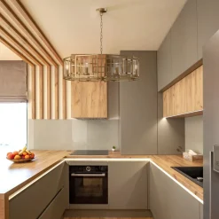 Hängelampen|Esszimmer Lampen*Maytoni Kronleuchter Metall Glas D: 87,5 cm rund in Gold E14