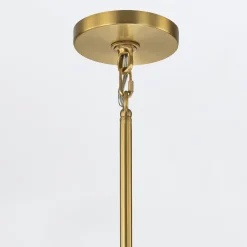 Elstead Kronleuchter Metall Glas E14 B: 106,7 cm in Messing antik Weiß< Hängelampen|Wohnzimmerlampen