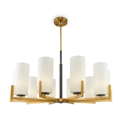 Maytoni Kronleuchter Metall Glas E27 86 cm breit Modern KAYA< Deckenleuchten|Esszimmer Lampen