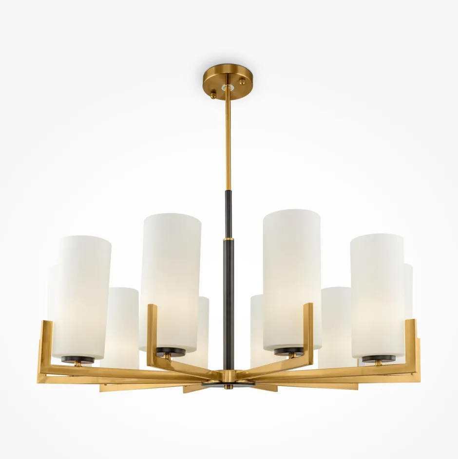 Maytoni Kronleuchter Metall Glas E27 86 cm breit Modern KAYA< Deckenleuchten|Esszimmer Lampen