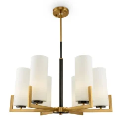 Maytoni Kronleuchter Metall Glas B: 67 cm E27 Modern KAYA< Deckenleuchten|Esszimmer Lampen