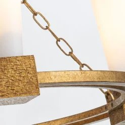 Elstead Kronleuchter Metall Glas 83,8 cm breit H: max. 205,7 cm Ring< Hängelampen|Wohnzimmerlampen