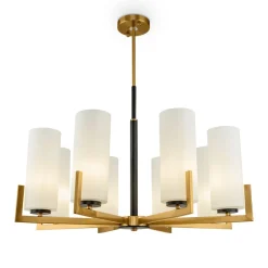 Maytoni Kronleuchter Metall Glas B: 76 cm E27 Modern KAYA< Deckenleuchten|Esszimmer Lampen