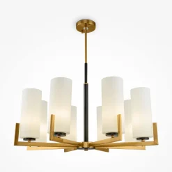 Maytoni Kronleuchter Metall Glas B: 76 cm E27 Modern KAYA< Deckenleuchten|Esszimmer Lampen