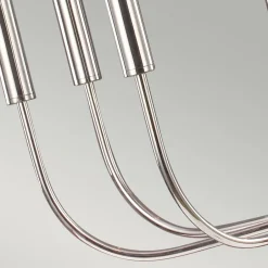 Elstead Kronleuchter Metall Jugendstil in Nickel Ø76cm 9-armig< Wohnzimmerlampen|Jugendstil Lampen