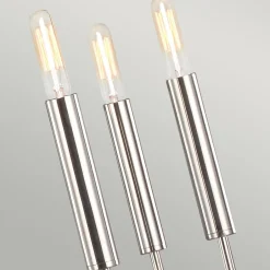 Elstead Kronleuchter Metall Jugendstil in Nickel Ø76cm 9-armig< Wohnzimmerlampen|Jugendstil Lampen