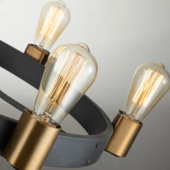 Elstead Kronleuchter Metall rund Ø 72,3 cm H: max. 119,8 cm E27< Hängelampen|Schlafzimmer Lampen