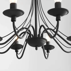 ALDEX Kronleuchter Metall Schwarz Rustikal E14 Esszimmer< Hängelampen|Esszimmer Lampen