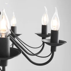 ALDEX Kronleuchter Metall Schwarz Rustikal E14 Esszimmer< Hängelampen|Esszimmer Lampen