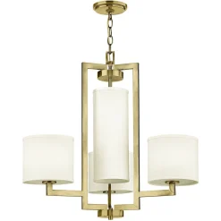 Elstead Kronleuchter Metall Stoff 62,9 cm breit 4x E27 mit Schirm< Hängelampen|Esszimmer Lampen