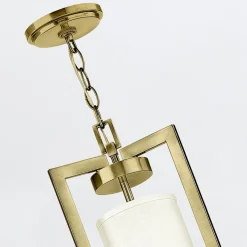 Elstead Kronleuchter Metall Stoff 62,9 cm breit 4x E27 mit Schirm< Hängelampen|Esszimmer Lampen