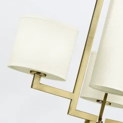 Elstead Kronleuchter Metall Stoff 62,9 cm breit 4x E27 mit Schirm< Hängelampen|Esszimmer Lampen