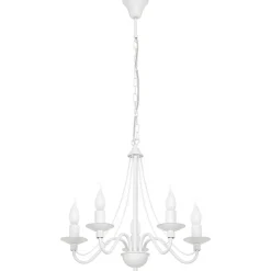 Hängelampen|Esszimmer Lampen*ALDEX Kronleuchter Metall Weiß 5 Arme Rustikal Esszimmer