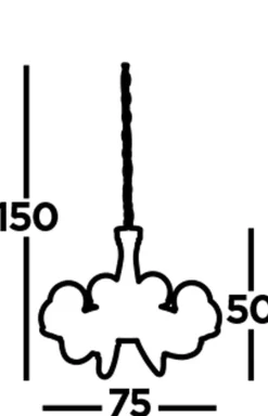 Hängelampen|Esszimmer Lampen*Searchlight Kronleuchter mit Schirm Ø 75 cm Kugel rund in Messing antik