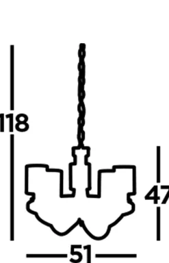 Hängelampen|Wohnzimmerlampen*Searchlight Kronleuchter mit Schirm Chrom Grau Ø 51 cm E14 Glas Metall