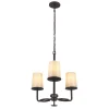 Elstead Kronleuchter mit Schirm in Creme Bronze Glas Metall< Glaslampen|Lampe Landhausstil
