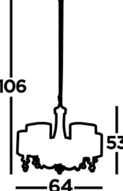 Hängelampen|Wohnzimmerlampen*Searchlight Kronleuchter mit Schirm 5x E14 Chrom Weiß Stoff Metall