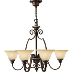 Elstead Kronleuchter mit Schirmchen Landhaus Esszimmer< Glaslampen|Designerlampen