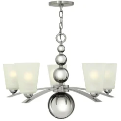 Elstead Kronleuchter ROMINA in Nickel Ø69cm Pendellampe< Wohnzimmerlampen|Glaslampen