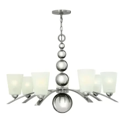 Hängelampen|Vintage Lampen*Elstead Kronleuchter ROMINA in Nickel Ø81cm kürzbar Lampe