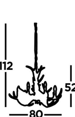 Hängelampen|Wohnzimmerlampen*Searchlight Kronleuchter Rustikal aus Resin künstliches Geweih Ø 80 cm