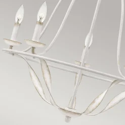 Elstead Kronleuchter Rustikal Shabby Weiß Ø 63,6 cm 5x E14< Hängelampen|Esszimmer Lampen