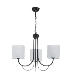 Hängelampen|Esszimmer Lampen*Jupiter Kronleuchter Schirm Schwarz Weiß Esstisch Leuchte